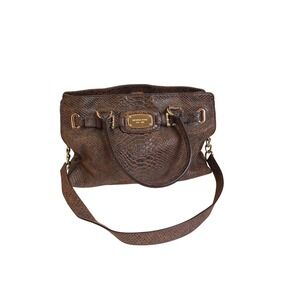 Michael Kors Hamilton Brown Snakeskin Embossed NOT FOR SALE/ DO NOT BUY
